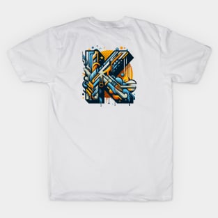 Letter K design graffity style T-Shirt